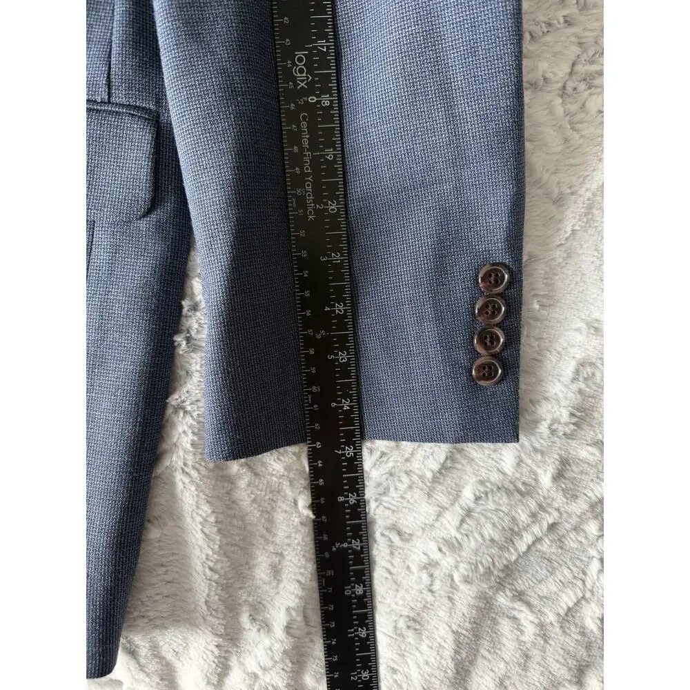 Lauren Ralph Lauren Blazer 48R Silk Wool Blue Sport Coat Classic